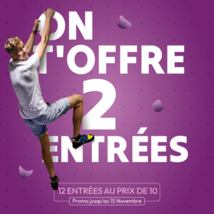 12 entrées au prix de 10 chez Climb Up Marseille La Valentine
