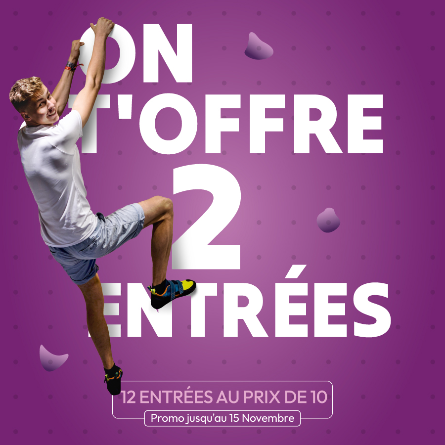 12 entrées au prix de 10 chez Climb Up Marseille La Valentine